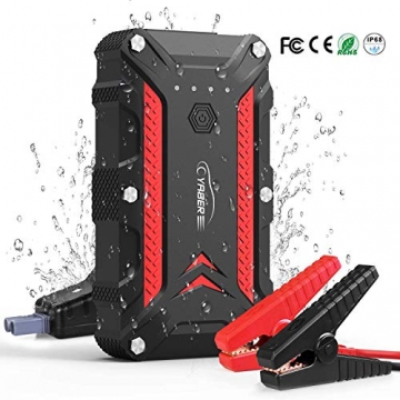 YABER Car Jump Starter 1200A Peak 15000mAh Battery Jump Starter Up To