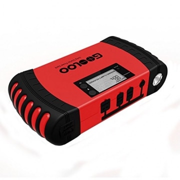 GOOLOO 650A Portable Car Jump Starter 18000mAh Phone Power Bank Auto Battery Charger Pack Booster with Dual USB Charging Port, LCD Screen and LED Light, Built-in Smart Protection - 