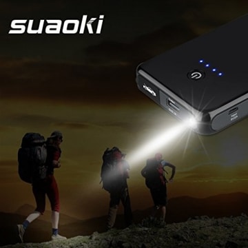 Suaoki K12 8000mAh 300A Peak Jump Starter Power Bank Battery Booster with Built-in Flashlight Perfect for Automotive Truck Motorcycle Boat - 