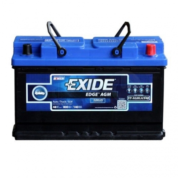 Exide Edge FP-AGML4/94R Flat Plate AGM Sealed Automotive Battery -