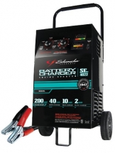 Schumacher SE-4022 2/10/40/200 Amp Manual Wheeled Battery Charger and Tester -