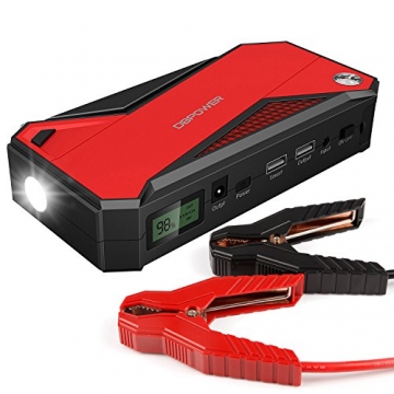 DBPOWER 600A Peak 18000mAh Portable Car Jump Starter (up to 6.5L Gas, 5.2L Diesel Engine) Battery Booster and Phone Charger with Smart Charging Port -