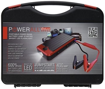 PowerAll PBJS12000R Rosso Red/Black Portable Power Bank and Car Jump Starter - 
