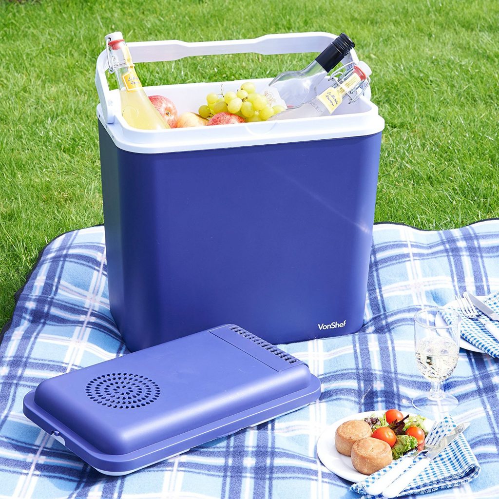 vonshef 12v portable cool box fridge