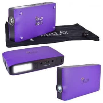 12V 55500mWh Portable Emergency Charger/Multifunctional Jump Starter : Purple -