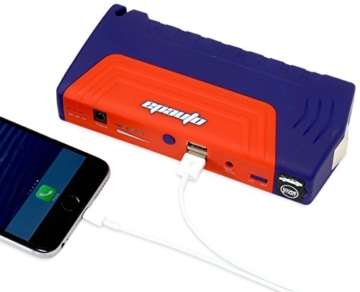 EPAuto 600A Peak 13000mAh Portable Car Jump Starter Battery Booster with USB Power Bank and Emergency Flashlight - 