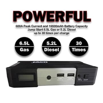 JACO BoostPro Car Battery Jump Starter - Portable Power Bank - 600A Peak/16500mAh - 