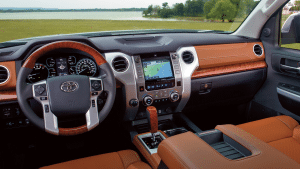 2019 Toyota Tundra premium Brown leather interior hd wallpaper