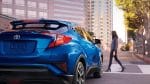 Toyota CH-R blue color back side view hd images and pics