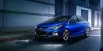 2017 Chevrolet Cruze blue color side view hd wallpaper