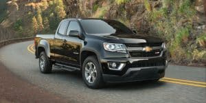 2018 Chevrolet Colorado black color on road FHD wallpaper