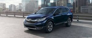 2018 Honda CR-V blue color city background hd wallpaper