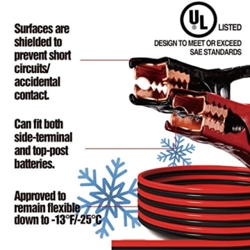 Cartman Booster Cable 4 Gauge x 20Ft in Carry Bag (4AWG x 20Ft) UL-Listed - 7