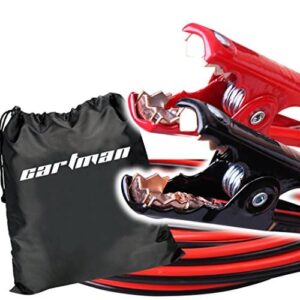 Cartman Booster Cables 10 Gauge 12 Feet in Carry Bag (10AWG x 12Ft) - 1