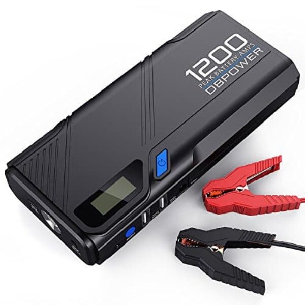 DBPOWER 1200A Peak Portable Car Jump Starter (for 6.5L Gas, 5.2L Diesel