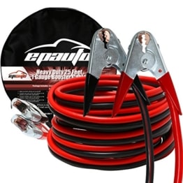 EPAuto 1 Gauge x 25 Ft. 800A Heavy Duty Booster Jumper Cable with Carry Bag And Safety Gloves - 1
