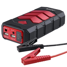 BASAF Car Jump Starter 600A Peak (up to 5.0L Gas or 2.8T/3.0L Diesel), Portable Battery Booster Pack Emergency Kit, JX10 Multifunction Power Bank with Smart USB Charge Port, LED SOS Light - 1