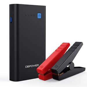 DBPOWER 500A 10800mAh Portable Car Jump Starter (up to 3.0L Gas/ 2.0L Diesel Engine), Auto Power Pack Battery Booster, Power Bank Phone Charger with QC3.0, Type-C Output, LED Flashlight with 3 Modes - 1