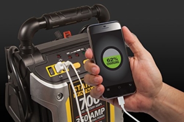 STANLEY FATMAX J7CS Jump Starter: 700 Peak/350 Instant Amps, 120 PSI Air Compressor - 2