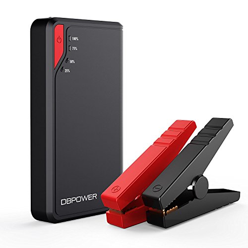 [Ultra Compact] DBPOWER 300A Peak 8000mAh Portable Car Jump Starter (Only for Gas Engine up to 2.5L) Auto Battery Booster Charger Portable Phone Charger Built-in LED Flashlight  (Red) - 1
