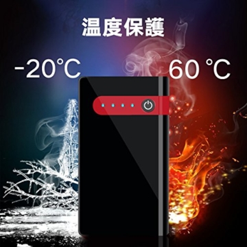 YESURPRISE Car Jump Starter Lithium Ion Phone Charger Portable Power Bank 10000mAh 500A Peak Auto Emergency Battery Booster Jumper Mobile Pack with USB LED Light Smart Cables (Black) - 6