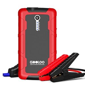 GOOLOO 600A Peak SuperSafe Car Jump Starter Portable Power Pack Auto Battery Booster Phone Charger with Dual Quick Charge Output, Built in LED Light - 1