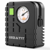 Beatit Mini Air Compressor Pump,Portable Auto Tire Inflator 80PSI 12V DC for Car Truck Bicycle RV SUV Basketballs and Other Inflatables - 1