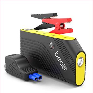 Beatit Yellow B9-PRO 600A 14000mAh Portable Jump Starter (Up to 5.5L Gas or 4.0L Diesel Engines) Auto Battery with Smart Jumper Cables - 1