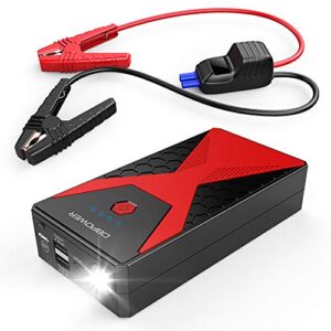 DBPOWER 1200A Portable Car Jump Starter Auto Battery Booster Pack with Dual USB Outputs, Type-C Port, and LED Flashlight - 1