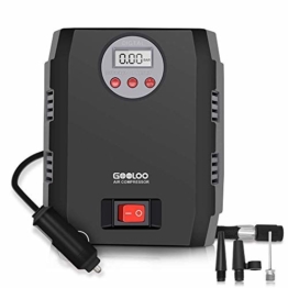 Digital Tire Inflator, GOOLOO 12V DC Air Compressor, Portable Auto Electric 150 PSI Tyre Pump with Tire Pressure Monitor and Preset for Car, Bicycle, Motorcycles, Sport Balls and Other Inflatables - 1