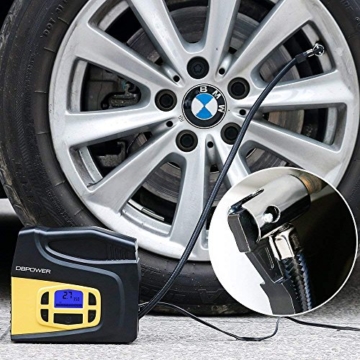 DBPOWER Portable 12V DC Tire Inflator, Digital LCD Display Air Compressor Pump for Cars, Bicycles and Balls with 3 Modes Function LED Lighting - 7