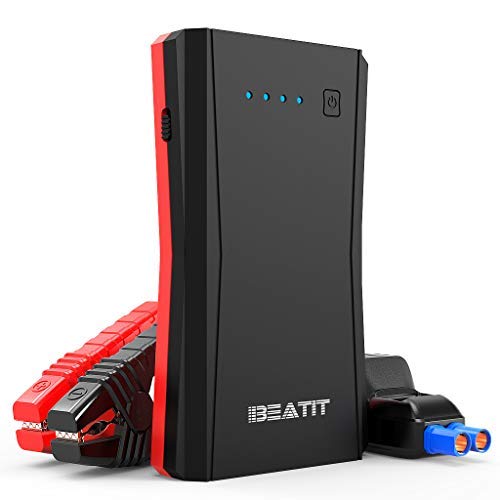 up to 7.2L Gas or 5.5L Diesel Engine BEATIT QDSP 800A Peak 12V Portable Car Lithium Jump Starter Battery Booster Phone Charger Power Pack with Intelligent Jumper Cables 