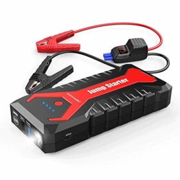DBPOWER 2000A 19200mAh Portable Car Jump Starter Auto Battery Booster Pack with Dual USB Outputs, Type-C Port, and LED Flashlight - 1