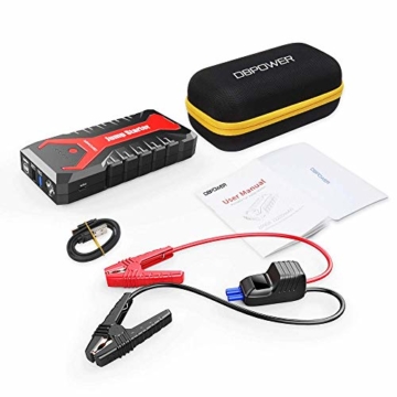 DBPOWER 2000A 19200mAh Portable Car Jump Starter Auto Battery Booster Pack with Dual USB Outputs, Type-C Port, and LED Flashlight - 9