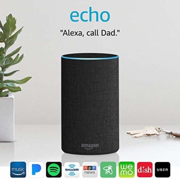 Echo (2nd Generation) - Smart speaker with Alexa - Charcoal Fabric - 12