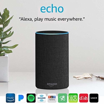 Echo (2nd Generation) - Smart speaker with Alexa - Charcoal Fabric - 16