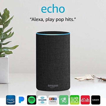 Echo (2nd Generation) - Smart speaker with Alexa - Charcoal Fabric - 17
