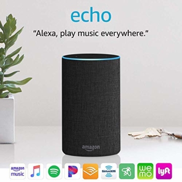 Echo (2nd Generation) - Smart speaker with Alexa - Charcoal Fabric - 4