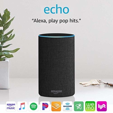 Echo (2nd Generation) - Smart speaker with Alexa - Charcoal Fabric - 5
