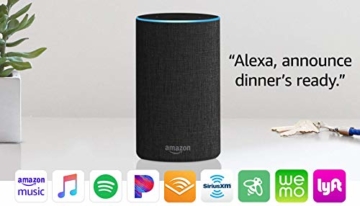 Echo (2nd Generation) - Smart speaker with Alexa - Charcoal Fabric - 6