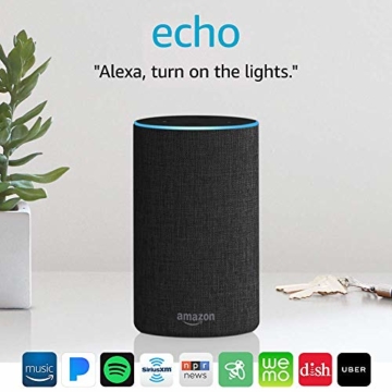 Echo (2nd Generation) - Smart speaker with Alexa - Charcoal Fabric - 9