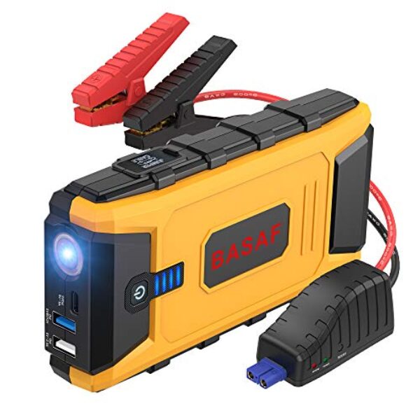 Basaf Car Jump Starter 1200a Peak 12v Portable Battery Pack Up To 8 0l Gas 6 0l Diesel Engine