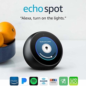 Echo Spot - Smart Alarm Clock with Alexa - Black - 11