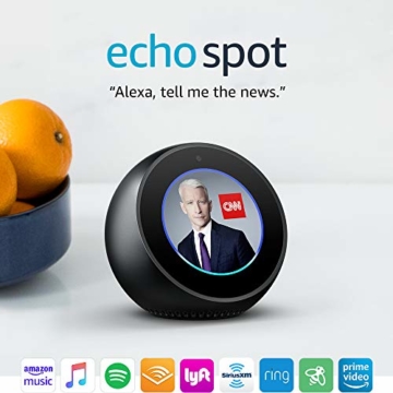Echo Spot - Smart Alarm Clock with Alexa - Black - 2