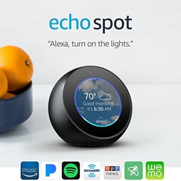 Echo Spot - Smart Alarm Clock with Alexa - Black - 3