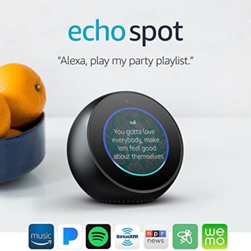 Echo Spot - Smart Alarm Clock with Alexa - Black - 4