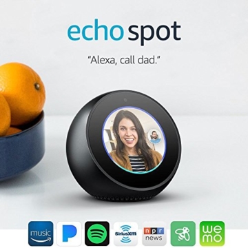Echo Spot - Smart Alarm Clock with Alexa - Black - 5