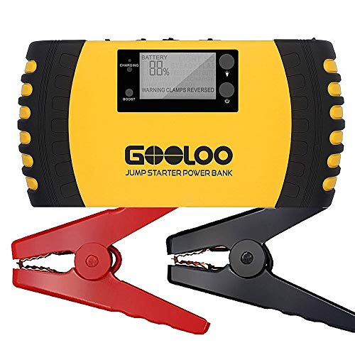 GOOLOO Upgraded Car Jump Starter, 1000A Peak 20800mAh with USB Quick Charge (Up to 8.0L Gas, 6.0L Diesel Engine) SuperSafe Auto Battery Booster Portable Charger Power Pack Built-in Smart Protection - 1