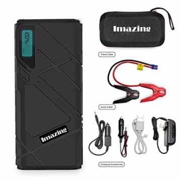 Imazing Portable Car Jump Starter - 1500A Peak 12000mAH (Up to 8L Gas or 6L Diesel Engine) 12V Auto Battery Booster Portable Power Pack with Smart Jumper Cables, IM23 - 7