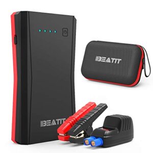 BEATIT B10PLUS QDSP 800Amps 12V Portable Car Lithium Jump Starter (up to 7.2L Gas or 5.5L Diesel Engine) Battery Booster Phone Charger Power Pack with Hard EVA Carry case - 1